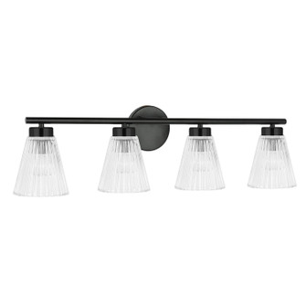 Vienna Four Light Vanity in Matte Black (216|VIE304WMB)