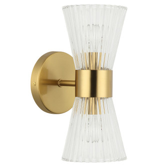 Vienna Two Light Vanity in Aged Brass (216|VIE112WAGB)