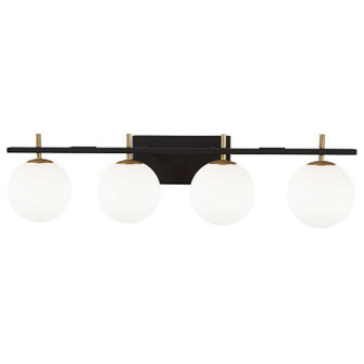 Vivaldi Four Light Vanity Fixture in Matte Black (216|VAD324WMBAGB)