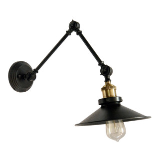 One Light Wall Sconce in Black (216|V9281WBK)