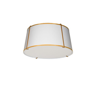 Trapezoid Three Light Flush Mount in White (216|TRA3FHGLDWH)