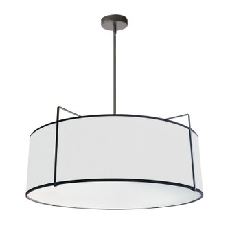 Trapezoid Four Light Pendant in Black (216|TRA244PBKWH)
