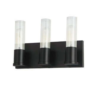 Tube Three Light Vanity in Matte Black (216|TBE123WMB)