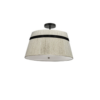 Sylvie Three Light Semi Flush Mount in White (216|SYV153SFMBNAT)