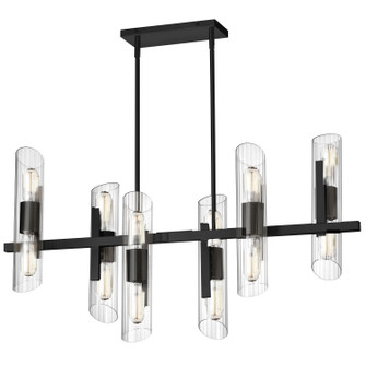 Samantha 12 Light Chandelier in Black (216|SAM4012HCMB)