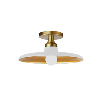 Quentin One Light Semi-Flush Mount in Matte White/Gold (216|QTN121SFMWAGB)