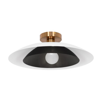 Pima One Light Semi-Flush Mount in Matte White & Matte Black (216|PIM171SFMWMB)