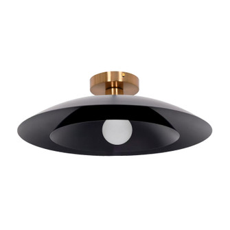 Pima One Light Semi-Flush Mount in Matte Black (216|PIM171SFMB)