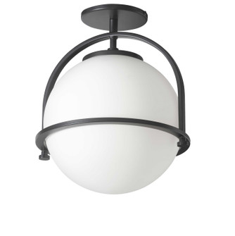 Paola One Light Semi Flush Mount in Matte Black (216|PAO121SFMB)