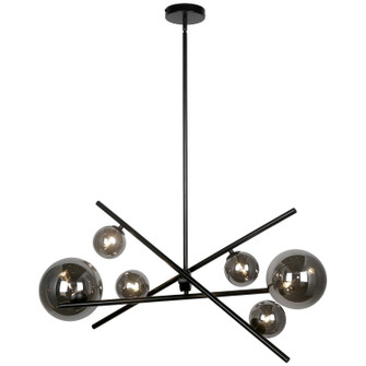 Pamela Six Light Pendant in Black (216|PAM276HPMB)