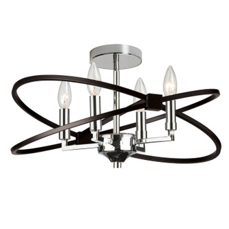 Paloma Four Light Semi Flush Mount in Polished Chrome (216|PAL184SFPCMB)