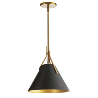 Nicole One Light Pendant in Aged Brass (216|NIC101PAGBBK)