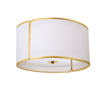 Notched Drum Three Light Flush Mount in White (216|NDR153FHGLDWH)