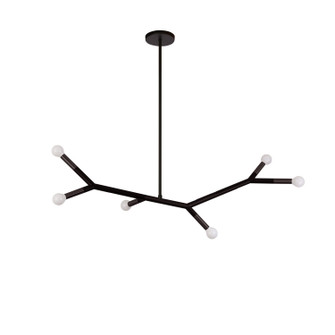 Morgan Six Light Pendant in Matte Black (216|MOR396HPMB)
