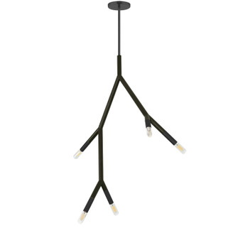 Morgan Five Light Pendant in Matte Black (216|MOR125PMB)