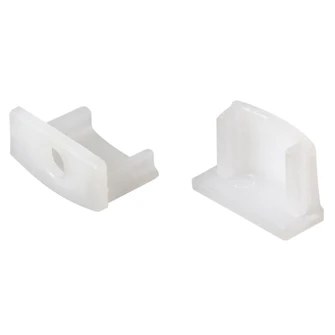 LED 2pcs Set End Cap for LD-TRK-LPE1 Series in White (216|LDLPF1EC)