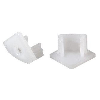 LED 2pcs Set End Cap for LD-TRK-LPD1 Series in White (216|LDLPD1EC)