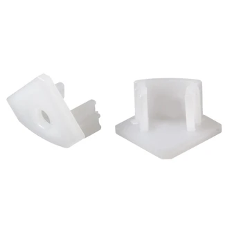 LED 2pcs Set End Cap for LD-TRK-LPD1 Series in White (216|LDLPD1EC)