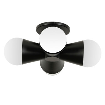 Fortuna Four Light Flush Mount in Matte Black (216|FOR84FHMB)