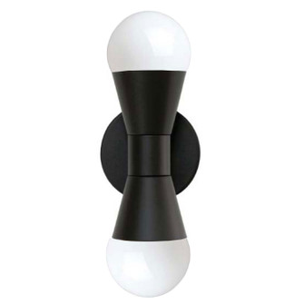 Fortuna Two Light Wall Sconce in Black (216|FOR72WMB)