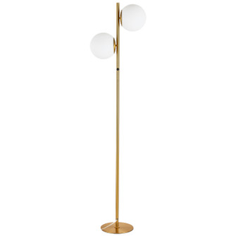 Folgar Two Light Floor Lamp in Aged Brass (216|FOL662FAGB)