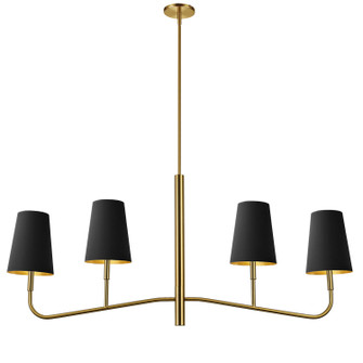 Eleanor Four Light Chandelier in Aged Brass (216|ELN534HCAGB698)