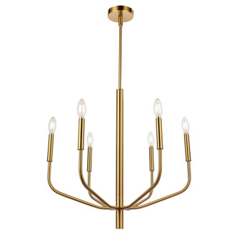 Eleanor Six Light Chandelier in Aged Brass (216|ELN246CAGB)