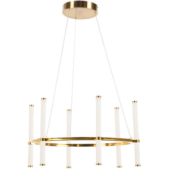 Corvette LED Chandelier in Aged Brass (216|CVT2436CAGB)