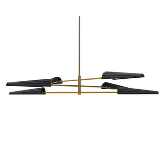 Cassie Six Light Chandelier in Aged Brass (216|CSE476CAGBMB)