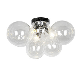 Comet Three Light Flush Mount in Polished Chrome (216|CMT143FHCLRPC)