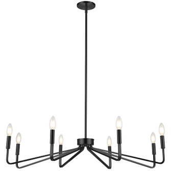 Clayton Eight Light Chandelier in Black (216|CLN388CMB)