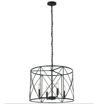 Calah Four Light Chandelier in Matte Black (216|CLH204CMB)