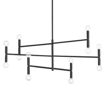 Ava 12 Light Chandelier in Black (216|AVA4012CMB)