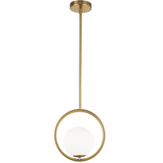 Adrienna One Light Pendant in Aged Brass (216|ADR101PAGB)