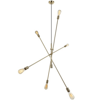 Six Light Pendant in Aged Brass (216|816PAGB)