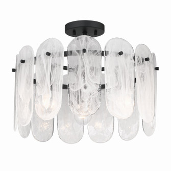 Oldmill Three Light Semi-Flush Mount in Dark Matte Black (7|2596899)