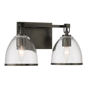 Wynnfrost Two Light Vanity in Rustic Gun Metal (7|15022749)