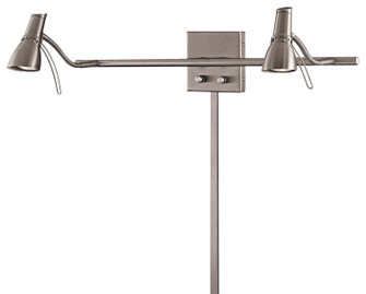 Second Marriage Two Light Task Wall Lamp in Brushed Nickel (42|P4440084)