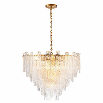Flavia 16 Light Chandelier in Warm Brass (374|H21122L16BR)