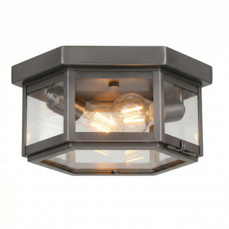 Branford Two Light Semi Flush Mount in Gunmetal (405|91132GMCL)