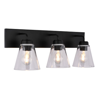 Lowell Three Light Vanity in Matte Black (63|W0589)