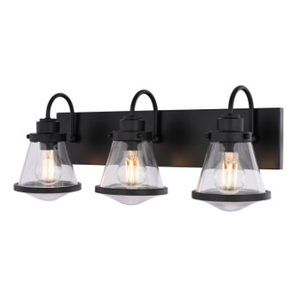 Covington Three Light Vanity in Matte Black (63|W0583)