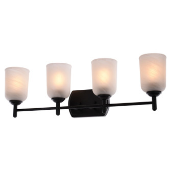 Laurelhurst Four Light Vanity in Matte Black (63|W0579)