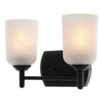 Laurelhurst Two Light Vanity in Matte Black (63|W0575)
