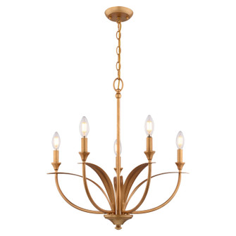 Fern Ridge Five Light Chandelier in Heritage Gold (63|H0324)