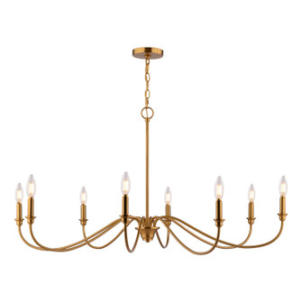 Annabelle Eight Light Chandelier in Muted Brass (63|H0323)