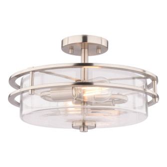 Grace Two Light Semi-Flush Mount in Satin Nickel (63|C0381)