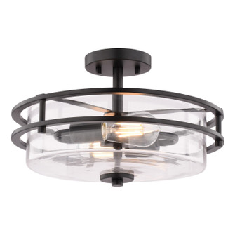 Grace Two Light Semi-Flush Mount in Matte Black (63|C0380)
