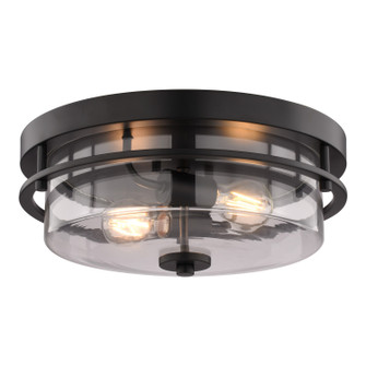 Grace Two Light Flush Mount in Matte Black (63|C0378)