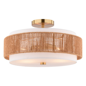 Abbotsford Two Light Semi-Flush Mount in Muted Brass (63|C0375)